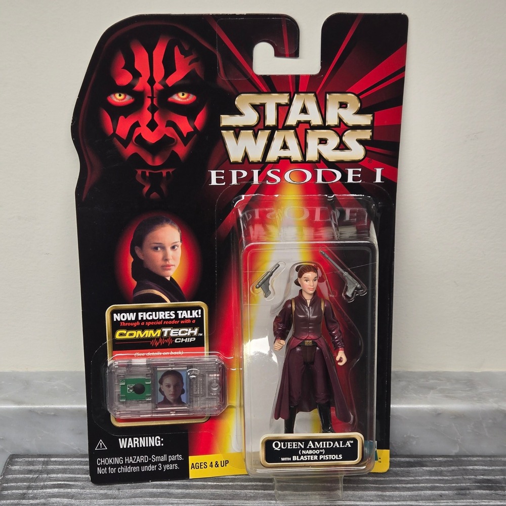 1998 Star Wars Episode I Queen Amidala Naboo Action Figure Hasbro CommTech 84078